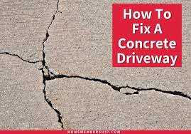 how to fix concrete driveway