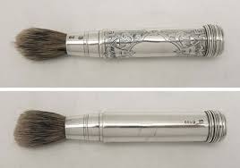 antique silver shaving brush waxantiques