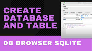 create database and table db browser