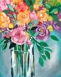 Art at Home: Spring Bouquet! - Uncorked Canvas
