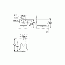 Grohe Euro Wall Hung Wc 0 82m Wc