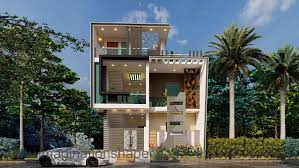 25 Feet Front Elevation House Design gambar png