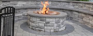 Cast Stone Wall Round Fire Pit Kit Ep