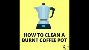 how to fix a burnt coffee pot a step