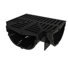 Channel Drain Systems With Black Grate