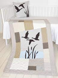 duck baby quilt hunting theme crib