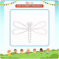 how to draw a dragonfly a step by