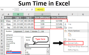 excel formula to sum time values