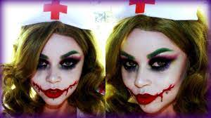 glam joker nurse halloween makeup