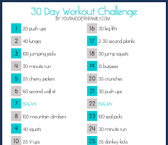 30 Day Slim Down Fitness Challenge