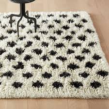 dottie black white polka dot rug