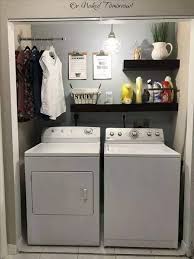 They provide the function of standing drying racks but take up far less space. 43 Coolest Laundry Room Ideas For Top Loaders With Hanging Racks Laundryroom Laundryroomideas Laundry Closet Makeover Laundry Room Diy Laundy Room