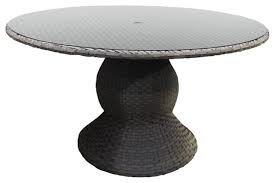 60 round glass top patio dining table