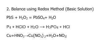 answered 2 balance using redox method