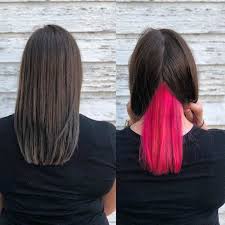 I would like to do the underneath pink, maybe a streak or two around my face. 22 Spellbinding Hidden Hair Color Ideas For Women 2020