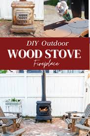 outdoor wood burning stove fireplace