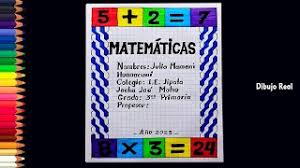 caratulas para cuaderno de matemÁticas