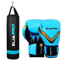 slimpro filled punching bag with boxing