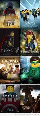 This Summer S Movie Blockbuster Posters Illustrated In Lego gambar png