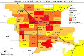 coronavirus cases by zip code in las