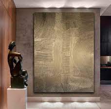 Large Painting Oversize Textured Bronze