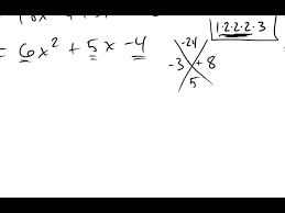 Factoring A Quadratic With A Leading