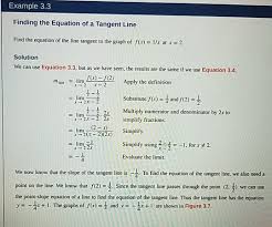 Equation Of A Tangent Line