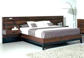 oak wood brown wooden double bed size