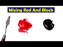 Red And Black Mix Acrylic Colors