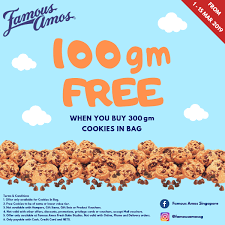 jem famous amos 100gm free when you