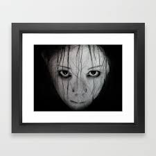 kayako the grudge framed art print by