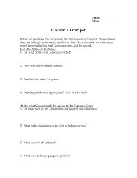 file hour gideon s trumpet below are questions that accompany the film gideon s trumpet please answer them accordingly as we
