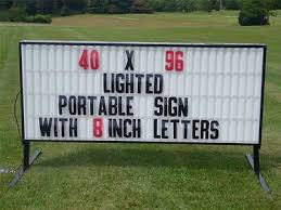 New Portable Marquee Lighted Business