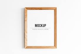 wood frame mockup free vectors psds