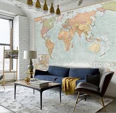 World Map Wallpaper Mural Call
