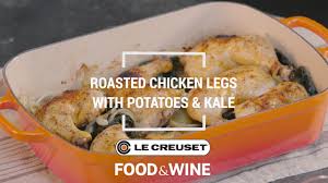 roasted en legs with potatoes and