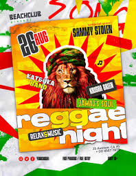 free colorful reggae party flyer