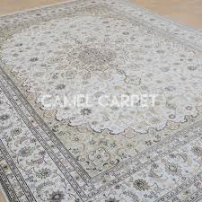 white persian hand knotted pattern area
