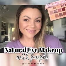 natural eye makeup with purple