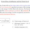 The fermi level determines the probability of electron occupancy at different energy levels. 1