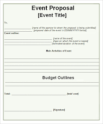 Event Proposal Template Word