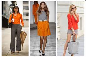 with orange clothing