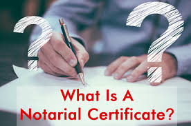what is a notarial certificate