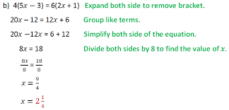 Linear Equations Containing Brackets