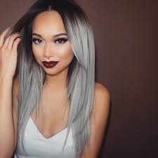 Black and grey ombré jumbo braid hair the hair is kanekelon, 100 synthetic. Dove Dip Dye 16 Real Girls Who Prove Your First Gray Hair Is Nbd Popsugar Beauty Photo 7