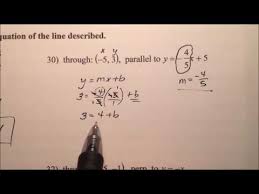 writing linear equations of parallel