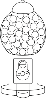 Printable gumball machine coloring page. Gumball Machine For One To One Correspondance Candy Coloring Pages Coloring Pages Coloring Books