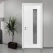 White Painted Wooden Door With Glass