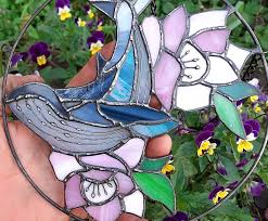 Stained Glass Whale Dreamcatcher