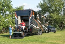 grand design s premium toy hauler offers a high level of luxury and all the amenities to e outdoor adventures